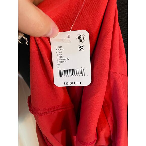 Intimately Free People Still Here Red Halter Top NWT sz L - Picture 7 of 7